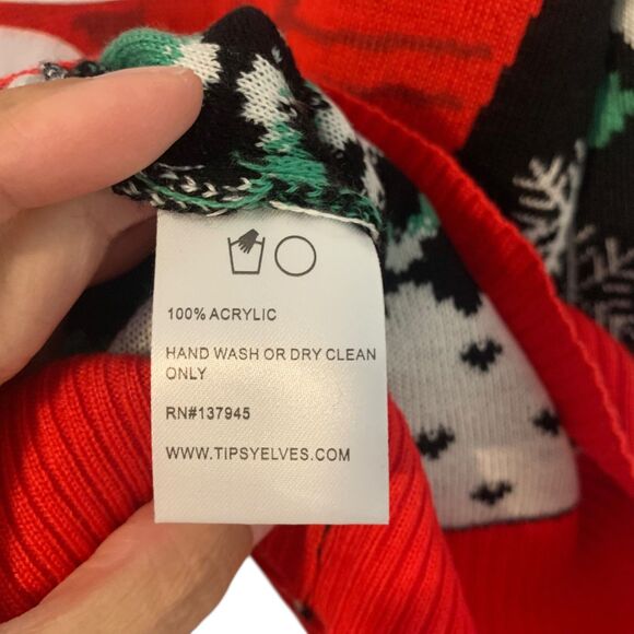 Tipsy Elves Mens Cheer Pong Game Ugly Christmas Sweater XL Holiday Party - Picture 4 of 7